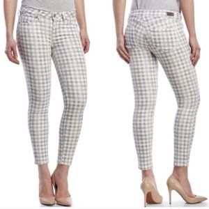 PAIGE by Anthropologie grey gingham plaid pants